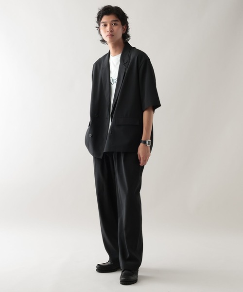 RAGEBLUE（レイジブルー）の「＜吸水速乾・イージーケア＞【AIR FLOW TECH/エアフローテック】シャツWジャケット（シャツ/ブラウス・メンズ・ブラック/キャメル・MEDIUM/LARGE）」の3枚目の写真