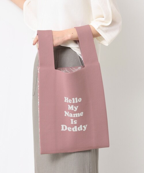 Dessin(デッサン)の「【マシンウォッシャブル・A4収納可】Deddy ジャガードニットバッグ(トートバッグ・レディース・ベビーピンク/ライトブルー/ライトグリーン/ネイビー・00)」の1枚目の写真