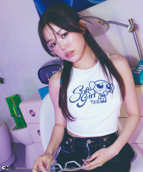 4GEEKS BY SPIRALGIRL（フォーギークスバイスパイラルガール）の「【THE POWERPUFF GIRLS】カップ付きアメスリタンクトップ（タンクトップ・レディース・グリーン/レッド/ブルー・FREE）」の3枚目の写真