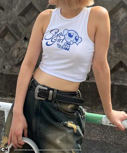 4GEEKS BY SPIRALGIRL（フォーギークスバイスパイラルガール）の「【THE POWERPUFF GIRLS】カップ付きアメスリタンクトップ（タンクトップ・レディース・グリーン/レッド/ブルー・FREE）」の17枚目の写真