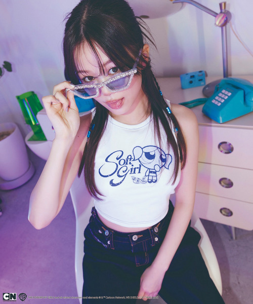 4GEEKS BY SPIRALGIRL（フォーギークスバイスパイラルガール）の「【THE POWERPUFF GIRLS】カップ付きアメスリタンクトップ（タンクトップ・レディース・グリーン/レッド/ブルー・FREE）」の19枚目の写真