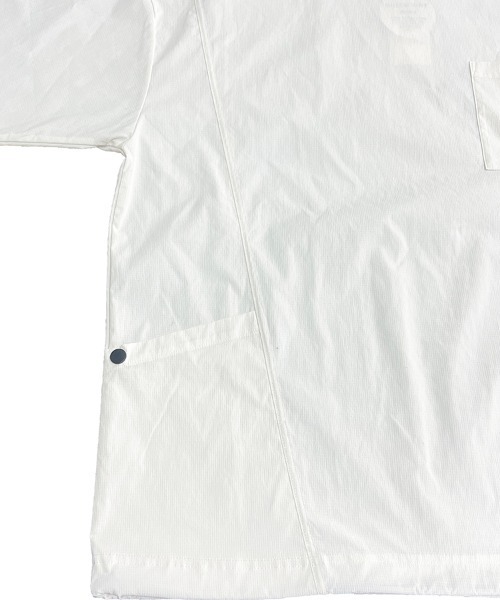 HORIZON DREAM(ホライゾンドリーム)の「速乾布帛ナナメ切替ポケットTシャツ(Tシャツ/カットソー・メンズ・ホワイト/ネイビー・LARGE/MEDIUM)」の8枚目の写真