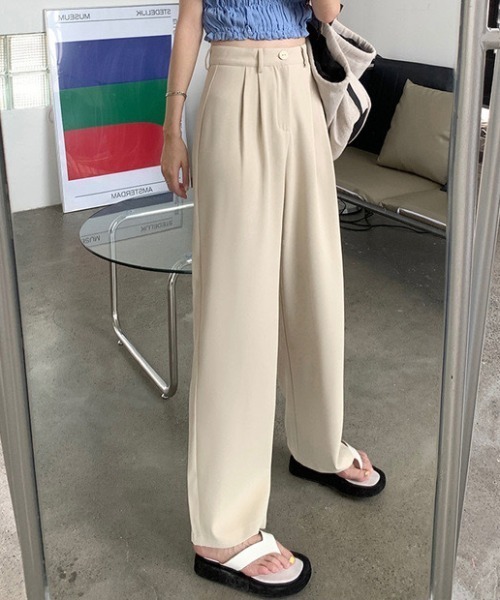 REBALANCE(リバランス)の「ハイウェストカラーパンツ(その他パンツ・レディース・B/C/D/A・LARGE/MEDIUM)」の1枚目の写真