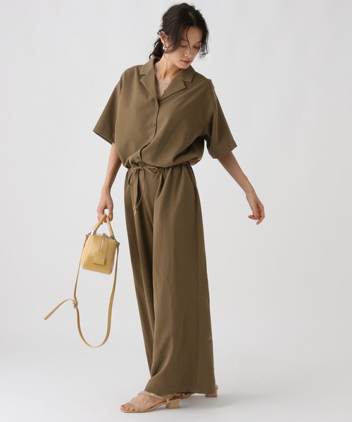 オリーブグリーン サロペット eLur オリーブグリーン サロペット eLur