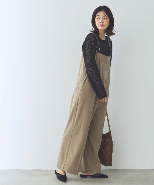 Torrazzo Donna(トラッゾドンナ)の「ジャガードレースクルーネックニット(ニット/セーター・レディース・アイボリー/ブラック・FREE)」の4枚目の写真