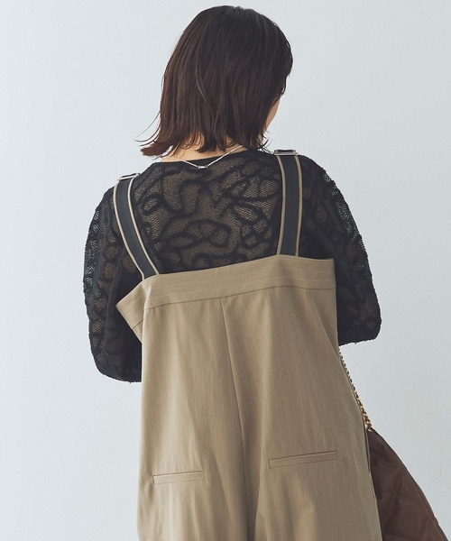 Torrazzo Donna(トラッゾドンナ)の「ジャガードレースクルーネックニット(ニット/セーター・レディース・アイボリー/ブラック・FREE)」の9枚目の写真