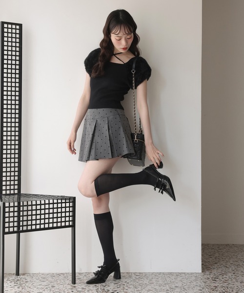 one after another NICE CLAUP(ワンアフターアナザーナイスクラップ)の「サイズ展開あり/プリーツミニスカート(スカート・レディース・杢グレー/ブラック/ブラウン系その他/グレー系その他・SMALL/MEDIUM)」の16枚目の写真