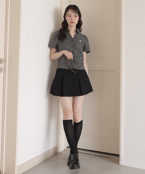 one after another NICE CLAUP(ワンアフターアナザーナイスクラップ)の「サイズ展開あり/プリーツミニスカート(スカート・レディース・杢グレー/ブラック/ブラウン系その他/グレー系その他・SMALL/MEDIUM)」の11枚目の写真