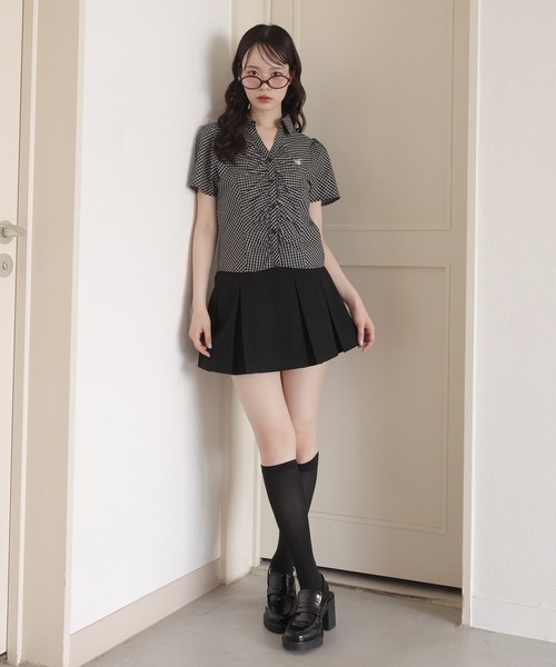 one after another NICE CLAUP(ワンアフターアナザーナイスクラップ)の「サイズ展開あり/プリーツミニスカート(スカート・レディース・杢グレー/ブラック/ブラウン系その他/グレー系その他・SMALL/MEDIUM)」の10枚目の写真