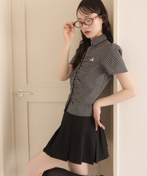 one after another NICE CLAUP(ワンアフターアナザーナイスクラップ)の「サイズ展開あり/プリーツミニスカート(スカート・レディース・杢グレー/ブラック/ブラウン系その他/グレー系その他・SMALL/MEDIUM)」の9枚目の写真