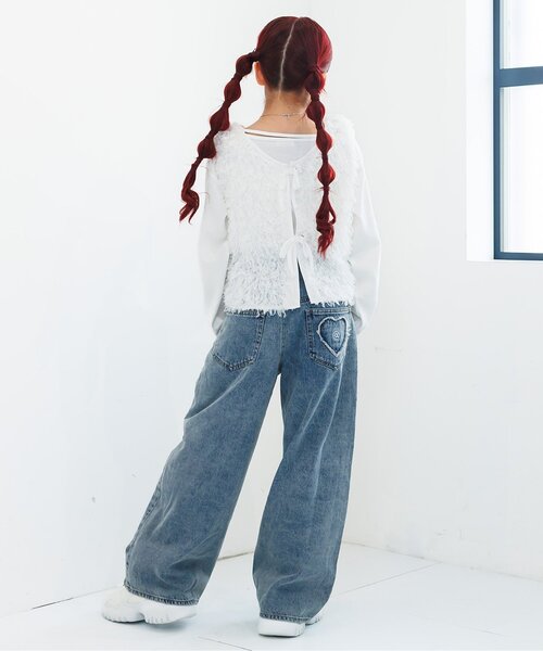 algy（アルジー）の「２WAYテープヤーンベスト（ベスト・キッズ・サックスブルー/アイボリー・SMALL/MEDIUM/X-SMALL/XX-SMALL）」の4枚目の写真