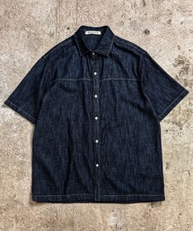 Coffee & Cigarettes（コーヒーアンドシガレッツ）の「7D17 【SETUP対応】ヴィンテージデニム オーバーシャツ  ワイドシルエット クラシック 半袖（デニムジャケット）」