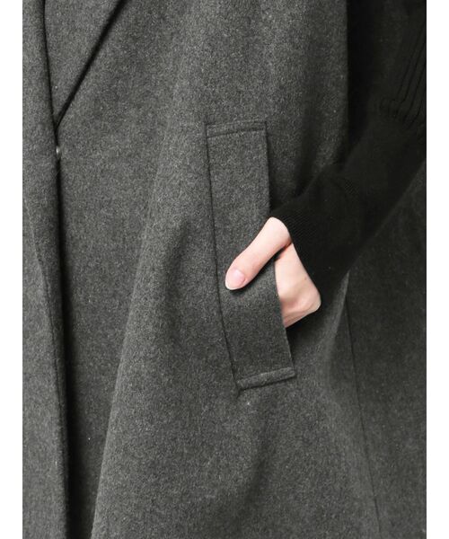 ELENDEEK エレンディーク オーバーカラーフォルムコート M ブラック ELENDEEK エレンディーク オーバーカラーフォルムコート M ブラック