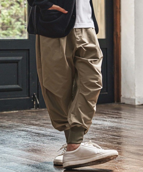CAMBIO(カンビオ)の「mp14024- ドレーピングワイドリブパンツ(C10014)(その他パンツ・メンズ・ブラック/グリーン/ベージュ・S/M/L)」の3枚目の写真