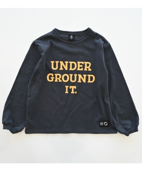 ZERO standerd（ゼロスタンダード）の「zero standard/ゼロスタンダード UNDER　ロングＴシャツ（Tシャツ/カットソー・キッズ・サンドベージュ/ブラック/チャコールグレー・110cm/120cm/130cm/140cm/150cm/160cm/100cm）」の19枚目の写真