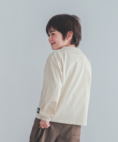 ZERO standerd（ゼロスタンダード）の「zero standard/ゼロスタンダード UNDER　ロングＴシャツ（Tシャツ/カットソー・キッズ・サンドベージュ/ブラック/チャコールグレー・110cm/120cm/130cm/140cm/150cm/160cm/100cm）」の13枚目の写真