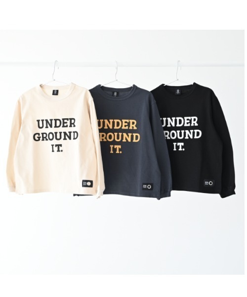 ZERO standerd（ゼロスタンダード）の「zero standard/ゼロスタンダード UNDER　ロングＴシャツ（Tシャツ/カットソー・キッズ・サンドベージュ/ブラック/チャコールグレー・110cm/120cm/130cm/140cm/150cm/160cm/100cm）」の18枚目の写真