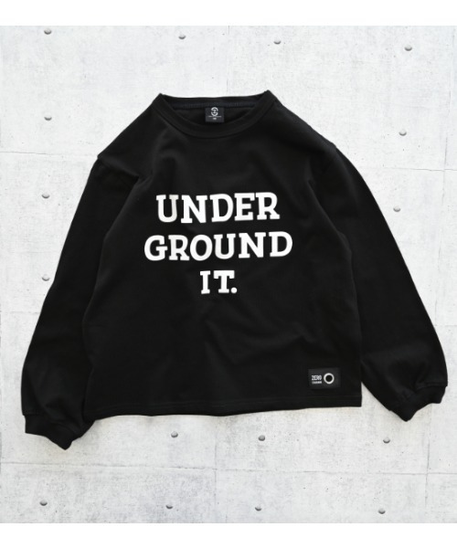 ZERO standerd（ゼロスタンダード）の「zero standard/ゼロスタンダード UNDER　ロングＴシャツ（Tシャツ/カットソー・キッズ・サンドベージュ/ブラック/チャコールグレー・110cm/120cm/130cm/140cm/150cm/160cm/100cm）」の6枚目の写真