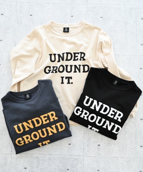 ZERO standerd（ゼロスタンダード）の「zero standard/ゼロスタンダード UNDER　ロングＴシャツ（Tシャツ/カットソー・キッズ・サンドベージュ/ブラック/チャコールグレー・110cm/120cm/130cm/140cm/150cm/160cm/100cm）」の7枚目の写真