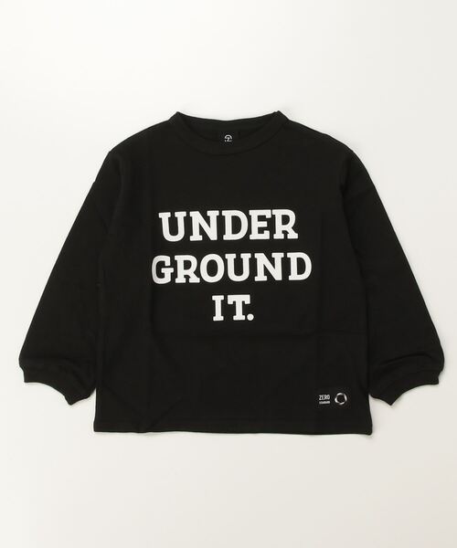 ZERO standerd（ゼロスタンダード）の「zero standard/ゼロスタンダード UNDER　ロングＴシャツ（Tシャツ/カットソー・キッズ・サンドベージュ/ブラック/チャコールグレー・110cm/120cm/130cm/140cm/150cm/160cm/100cm）」の10枚目の写真