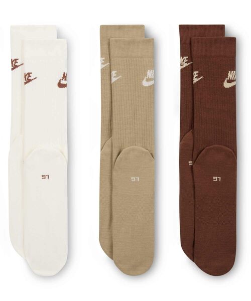 NIKE(ナイキ)の「ナイキ スポーツウェア エブリデイ エッセンシャル クルー ソックス (3足) / Nike Sportswear Everyday Essential Crew Socks (3 Pairs) DX5025-904 Multi-Color(ソックス/靴下・メンズ・マルチ・27-29/25-27/23-25/21-23)」の3枚目の写真