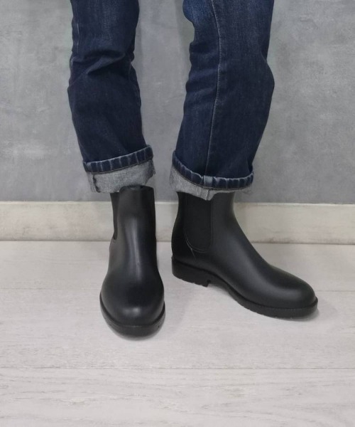 Bleu Bleuet（ブルーブルーエ）の「サイドゴアレインブーツ（レインシューズ・レディース・ブラック・LARGE/MEDIUM）」の4枚目の写真