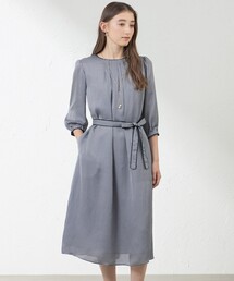 新品　 AMACA アマカ　アバカスドットプリントワンピース38薄灰46200円 新品 AMACA アマカ アバカスドットプリントワンピース38 ボ46200