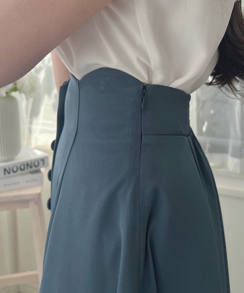 an another angelus（アンアナザーアンジェラス）の「ハイウエストスカラップフレアースカート/fint フィント（スカート・レディース・レッド/ブルー/オリーブ・1/2）」の7枚目の写真