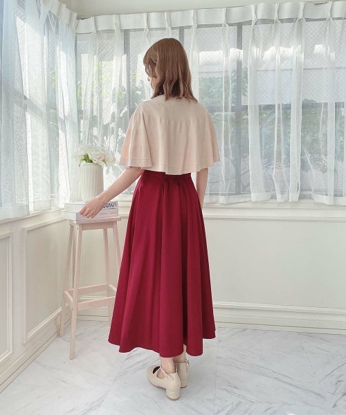 an another angelus（アンアナザーアンジェラス）の「ハイウエストスカラップフレアースカート/fint フィント（スカート・レディース・レッド/ブルー/オリーブ・1/2）」の14枚目の写真