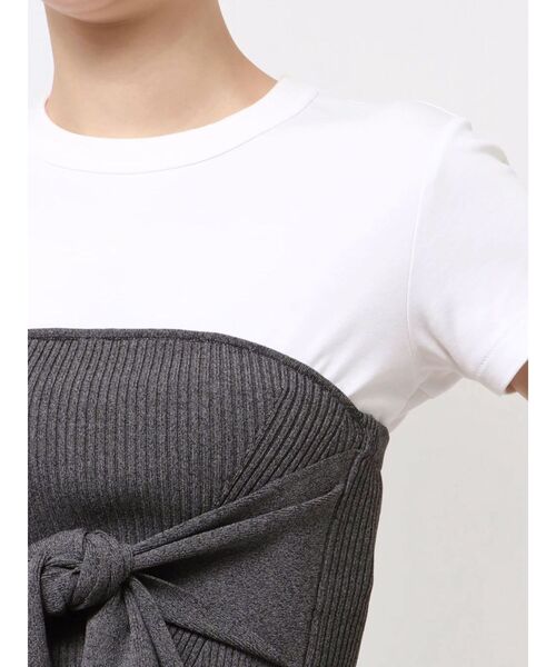 MERCURYDUO(マーキュリーデュオ)の「ニットベアビスチェ(ニット/セーター・レディース・チャコールグレー/ブラック/ネイビー・FREE)」の4枚目の写真