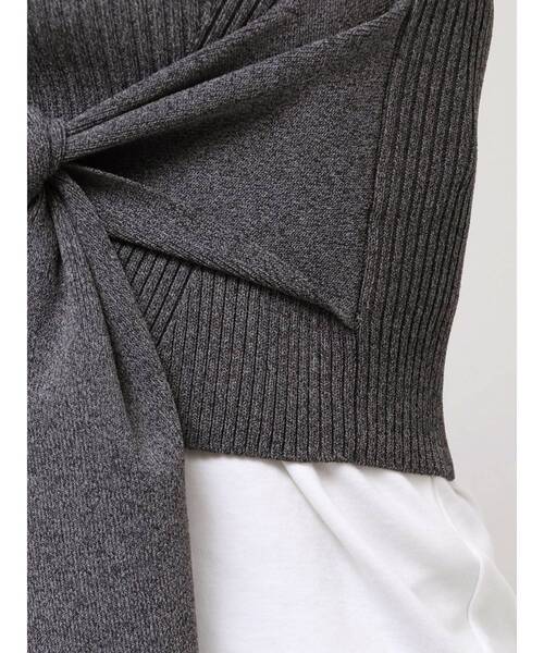 MERCURYDUO(マーキュリーデュオ)の「ニットベアビスチェ(ニット/セーター・レディース・チャコールグレー/ブラック/ネイビー・FREE)」の5枚目の写真