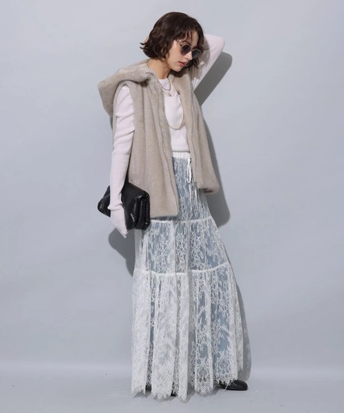 ファージップベストアルページュストーリー限定色 店舗限定》ファージップベスト | ジャケット | Arpege story