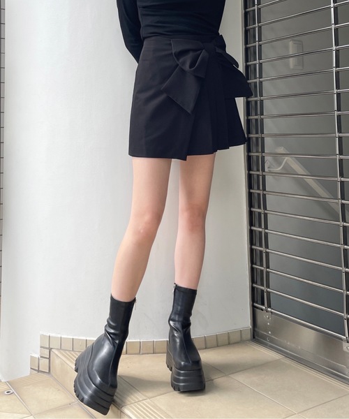 one way（ワンウェイ）の「リボンラップスカート（スカート・レディース・ブラウン系その他/ブラック/グレー・FREE）」の19枚目の写真