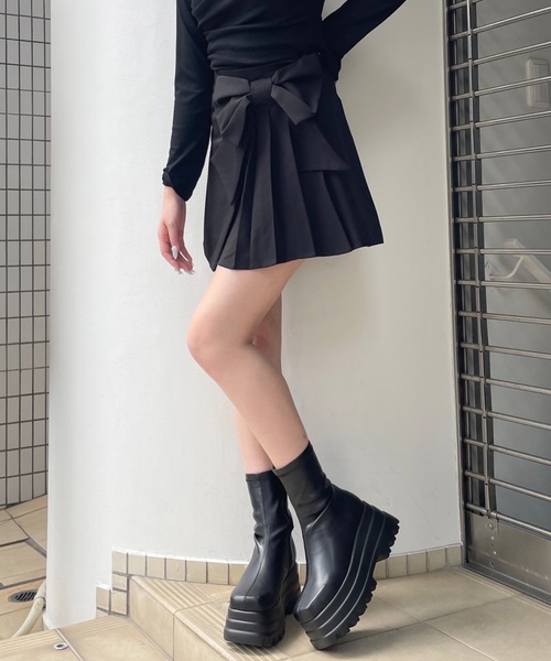 one way（ワンウェイ）の「リボンラップスカート（スカート・レディース・ブラウン系その他/ブラック/グレー・FREE）」の21枚目の写真