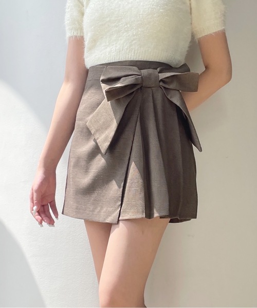 one way（ワンウェイ）の「リボンラップスカート（スカート・レディース・ブラウン系その他/ブラック/グレー・FREE）」の14枚目の写真