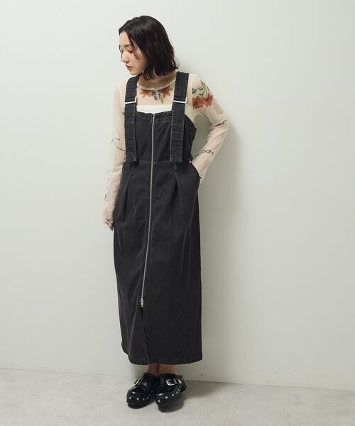 Sugar spoon（シュガースプーン）の「・SUGAR SPOON 2wayデニムジャンスカ（ジャンパースカート・レディース・インディゴブルー/パープル/ブラック・FREE）」の20枚目の写真