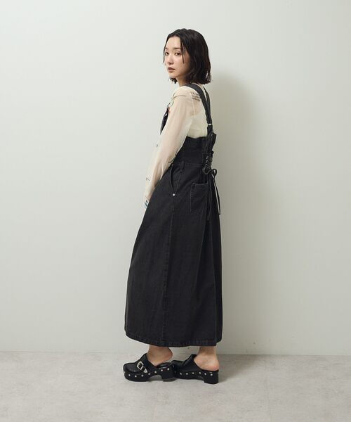 Sugar spoon（シュガースプーン）の「・SUGAR SPOON 2wayデニムジャンスカ（ジャンパースカート・レディース・インディゴブルー/パープル/ブラック・FREE）」の18枚目の写真