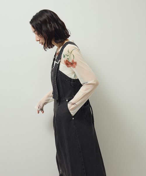 Sugar spoon（シュガースプーン）の「・SUGAR SPOON 2wayデニムジャンスカ（ジャンパースカート・レディース・インディゴブルー/パープル/ブラック・FREE）」の15枚目の写真