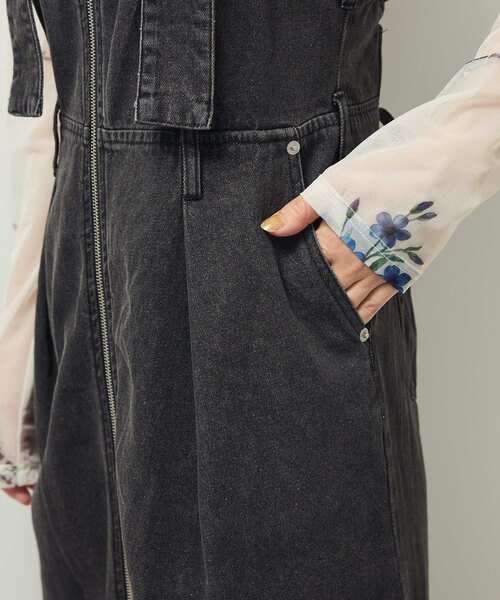 Sugar spoon（シュガースプーン）の「・SUGAR SPOON 2wayデニムジャンスカ（ジャンパースカート・レディース・インディゴブルー/パープル/ブラック・FREE）」の11枚目の写真