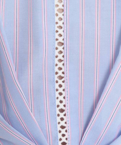 ITS'DEMO（イッツデモ）の「【手洗い可】袖ツイストストライプブラウス（シャツ/ブラウス・レディース・ホワイト系5/ブルー系2/サックスブルー系2/ピンク系3・00）」の19枚目の写真