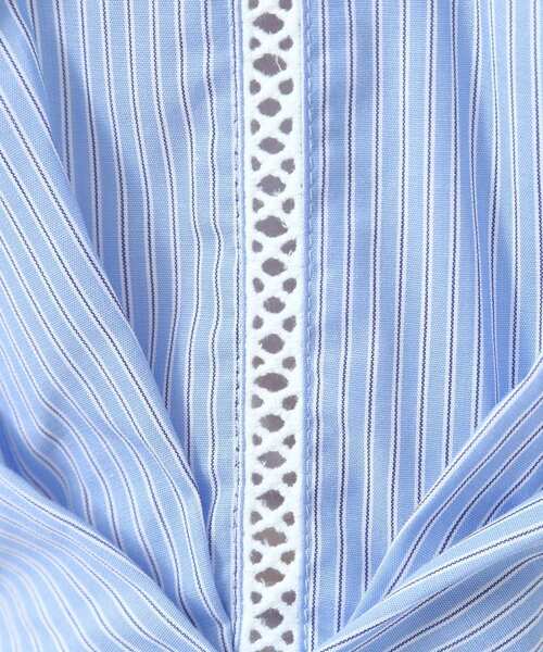 ITS'DEMO（イッツデモ）の「【手洗い可】袖ツイストストライプブラウス（シャツ/ブラウス・レディース・ホワイト系5/ブルー系2/サックスブルー系2/ピンク系3・00）」の11枚目の写真