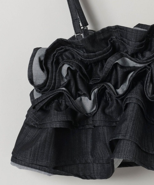 eL（エル）の「【eL】Denim Frill Bare Top/593301（キャミソール・レディース・ブラック/ネイビー・FREE）」の19枚目の写真