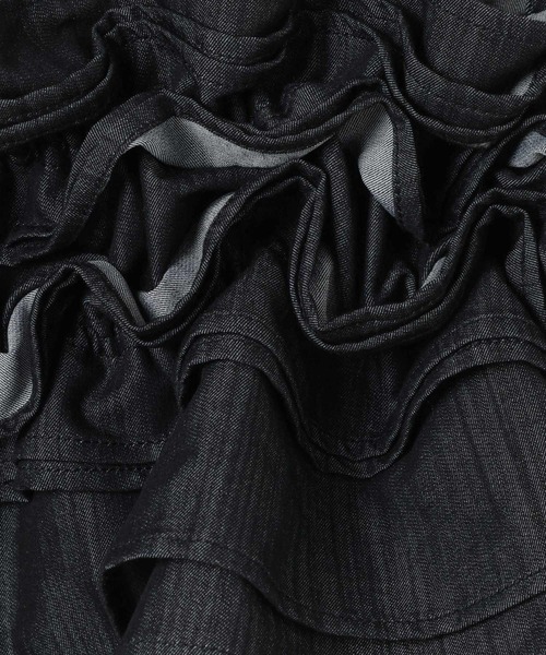 eL（エル）の「【eL】Denim Frill Bare Top/593301（キャミソール・レディース・ブラック/ネイビー・FREE）」の21枚目の写真