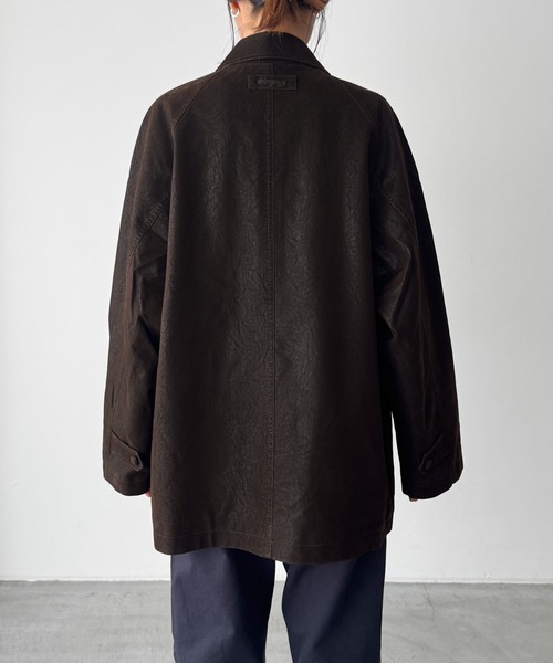 未使用品　canal jean　ジャケット　ブラック Bellatag ヴィンテージスエードハーフジャケット（その他アウター