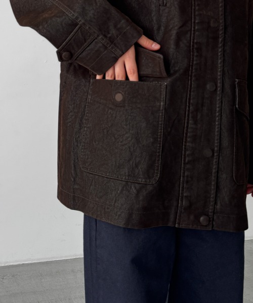 CANAL JEAN(キャナルジーン)の「Bellatag ヴィンテージスエードハーフジャケット(その他アウター・レディース・ブラウン・ONE SIZE)」の6枚目の写真