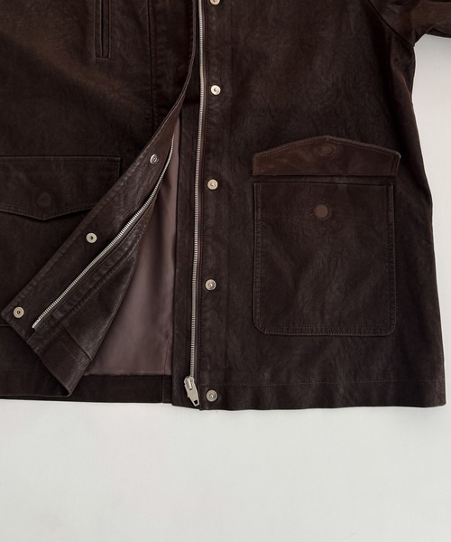 CANAL JEAN(キャナルジーン)の「Bellatag ヴィンテージスエードハーフジャケット(その他アウター・レディース・ブラウン・ONE SIZE)」の9枚目の写真