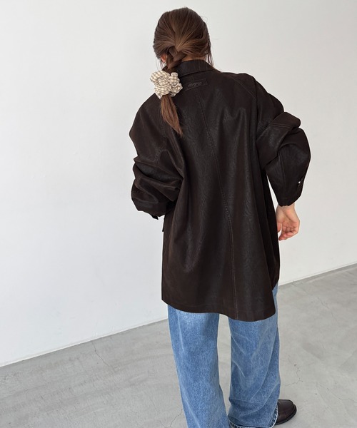 CANAL JEAN(キャナルジーン)の「Bellatag ヴィンテージスエードハーフジャケット(その他アウター・レディース・ブラウン・ONE SIZE)」の11枚目の写真