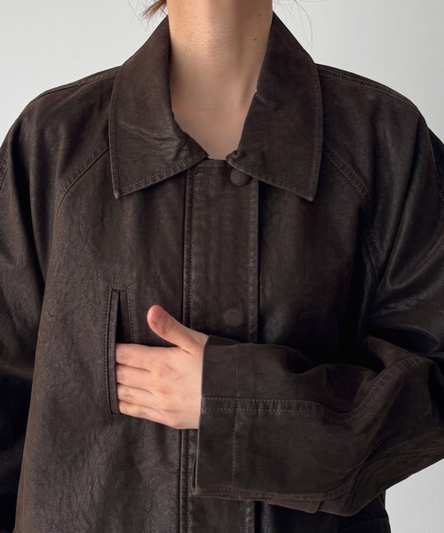 CANAL JEAN(キャナルジーン)の「Bellatag ヴィンテージスエードハーフジャケット(その他アウター・レディース・ブラウン・ONE SIZE)」の11枚目の写真