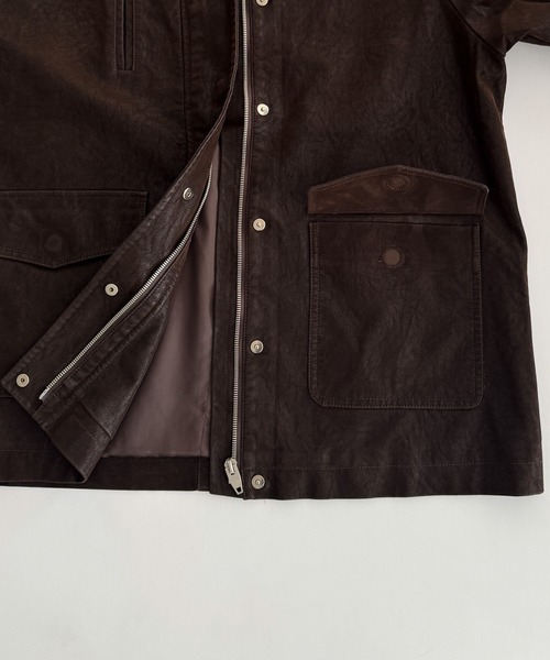 CANAL JEAN(キャナルジーン)の「Bellatag ヴィンテージスエードハーフジャケット(その他アウター・レディース・ブラウン・ONE SIZE)」の2枚目の写真