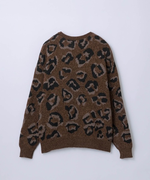 SLICK(スリック)の「【SLICK/スリック】Mole Yarn Leopard Jacquard Knit Pullover/モールヤーンレオパードジャガードプルオーバー(ニット/セーター・メンズ・ブラウン/ブラック・1/2/3)」の6枚目の写真